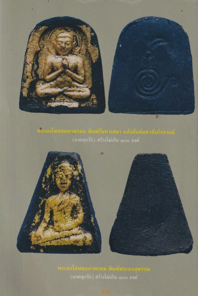 Ultra Rare Pra Pong Nuea Solos Maha Prohm Sacred Powder Amulets Pantheon of Luang Phu Tiim Wat Laharn Rai