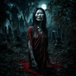 Thai Ghosts - Phii Dtaay Hoeng - AI Art by Ajarn Spencer Littlewood