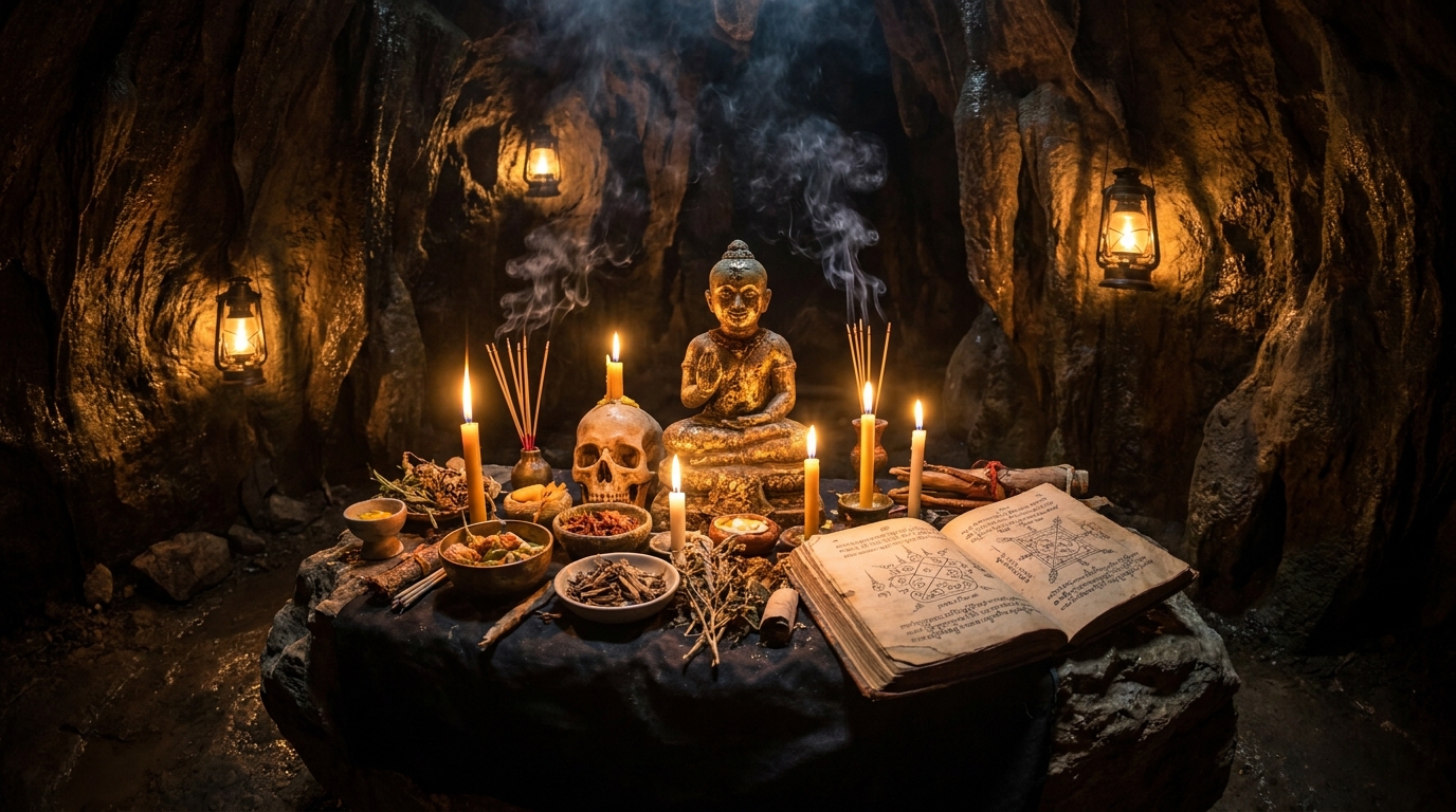 Wat Sam Ngam Grimoire Altar