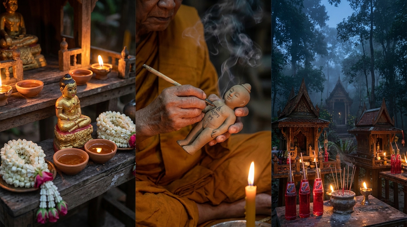 Hände eines Mönchs beim Einschreiben von Yantra